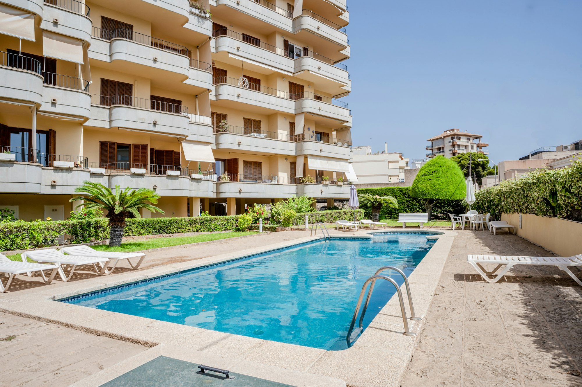 Swimming pool on resort